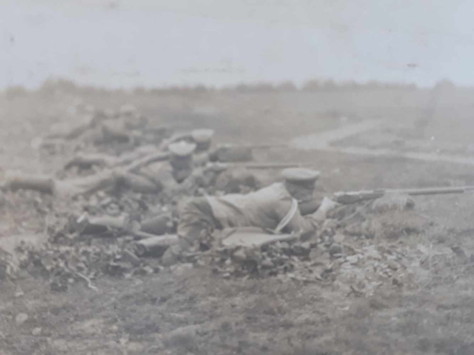 General officer Marushevsky on firing positions. Photograph. 1917. 12,3x8,7 cm.Gelatin Silver