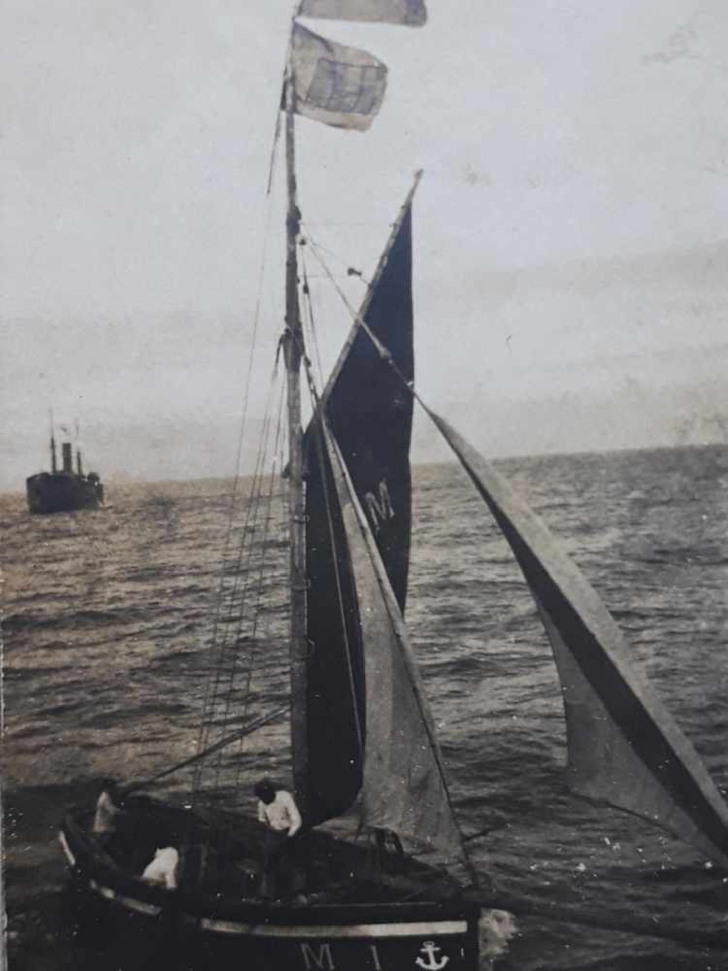To the France by the sea. Photograph. 1917. 4,2x6 cm.Gelatin Silver Print.- - -15.00 % buyer's