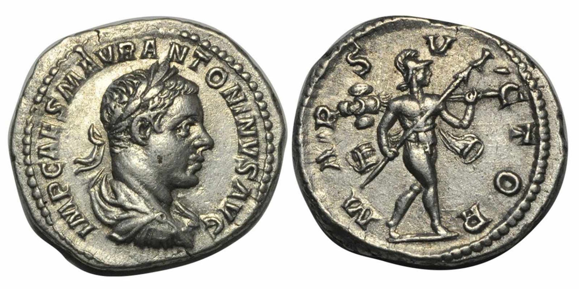 Rome Empire. Elagabalus. 218-222 AD. Silver Denarius. AURome Empire. Elagabalus. 218-222 AD.