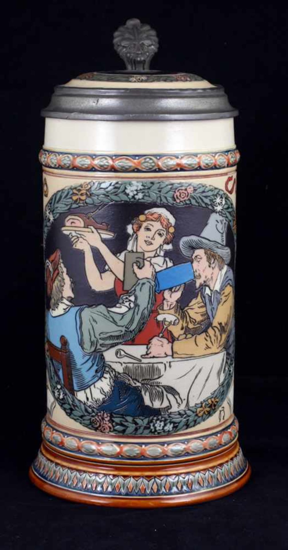 Germany. Porcelain, modeling, polychrome painting, gilding, metal fittings. Height - 25,5 cm,