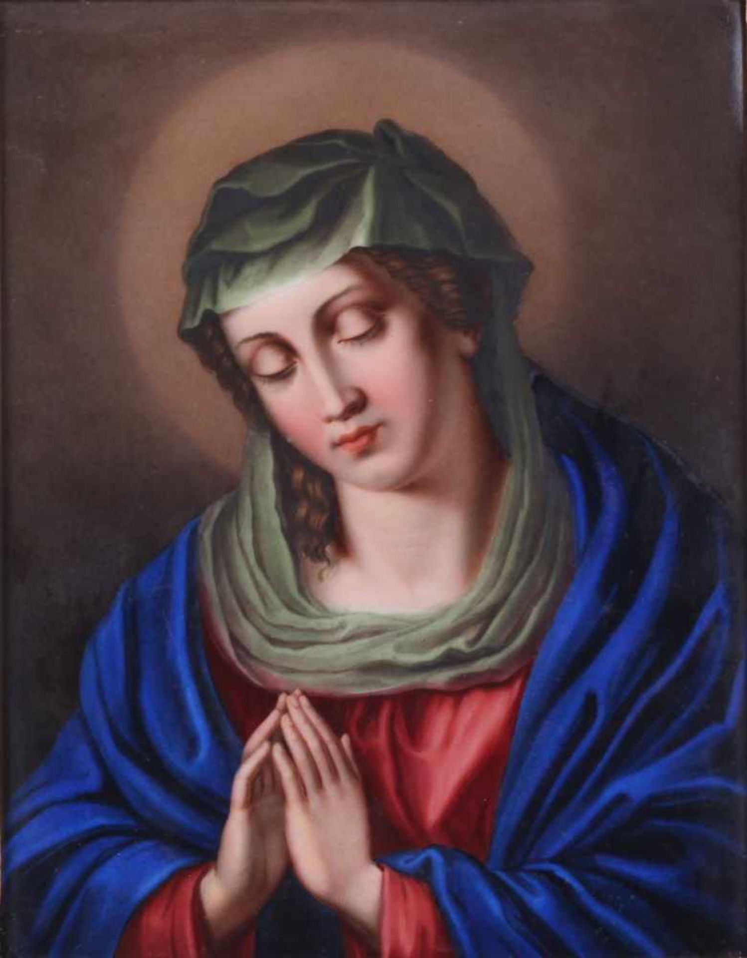 Mary Magdalene. Porcelain painting. 1854. 18x15 cm.Vienna. Framed.- - -15.00 % buyer's premium on