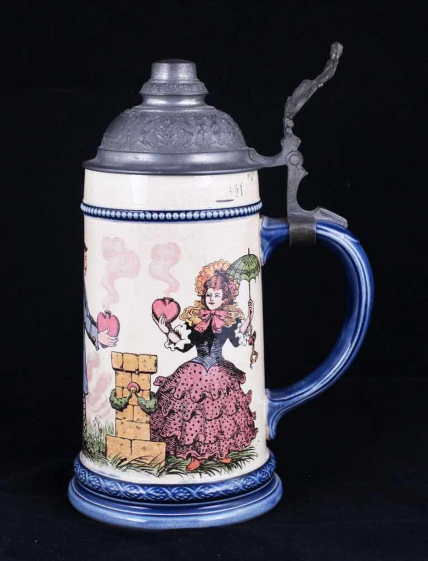 Germany. Porcelain, modeling, polychrome painting, gilding, metal fittings. Stamp "Villeroy & Boch". - Bild 3 aus 4