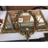 THREE DECORATIVE GILT FRAMED MIRRORS