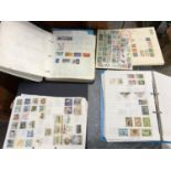 FOUR BINDERS OF ASSORTED USED STAMPS (QTY)
