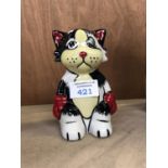 A LORNA BAILEY CERAMIC BOXING 'ALI' CAT FIGURE