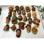 A LARGE COLLECTION OF ASSORTED 'BOSSONS' CHALK HEAD MODELS