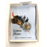 A BOXED SCOTTISH 'PLUME' BROOCH