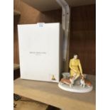 A BOXED LIMITED EDITION 'ROYAL DOULTON' AT HOME QUEEN CERAMIC FIGURE