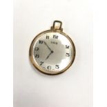 AN ART DECO STYLE 'ORIS' GOLD PLATED POCKET WATCH