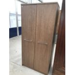 OAK VENEERED WARDROBE WITH TWO DOORS