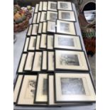 APPROXIMATELY THIRTY THREE ASSORTED 19TH CENTURY FRAMED ENGRAVINGS