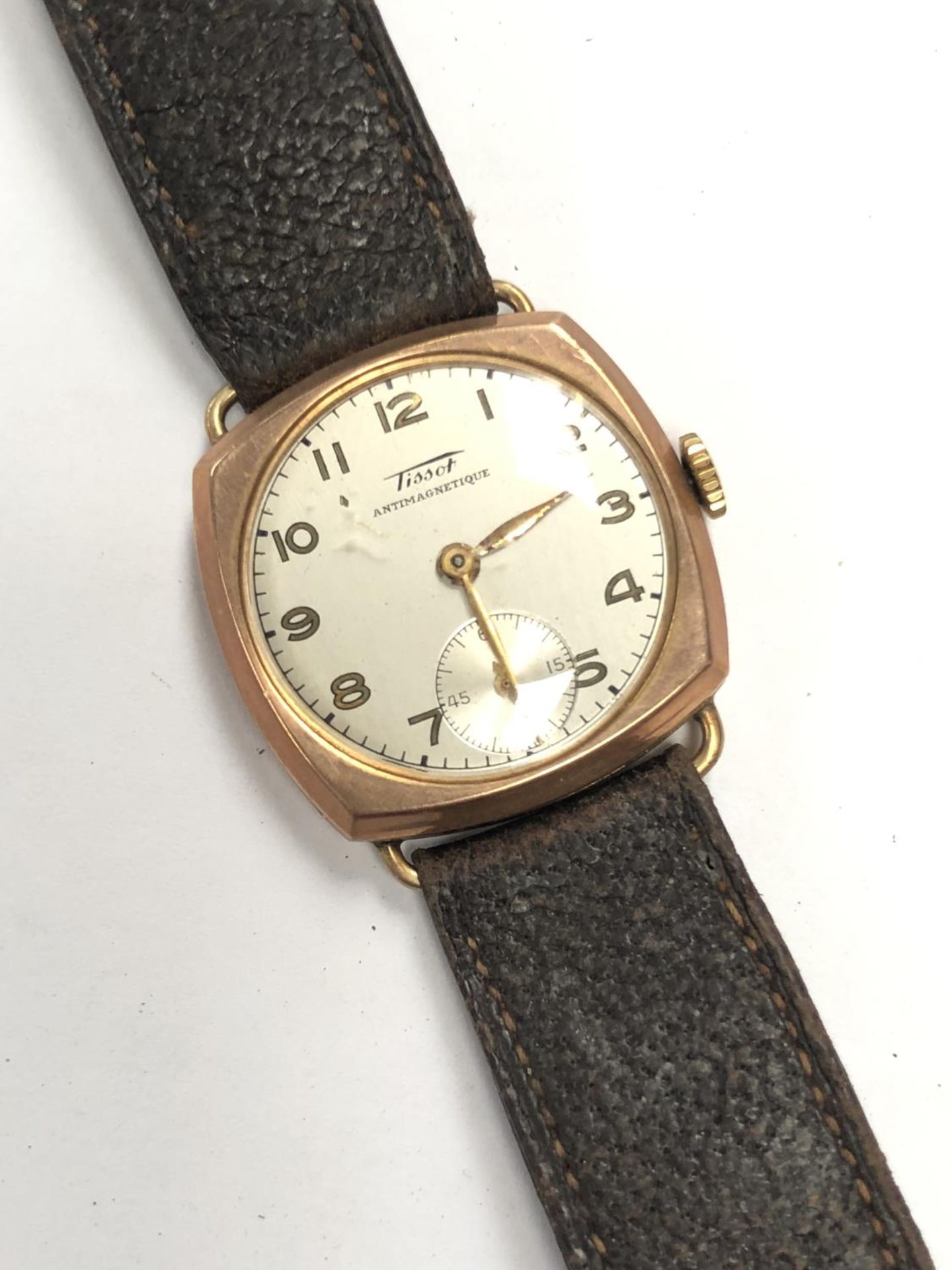 A VINTAGE LADIES YELLOW METAL CASED, (PROBABLY GOLD), 'TISSOT' WATCH - Image 2 of 4