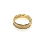 AN 18CT YELLOW GOLD WEDDING BAND, WEIGHT 3.5G