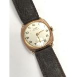 A VINTAGE LADIES YELLOW METAL CASED, (PROBABLY GOLD), 'TISSOT' WATCH