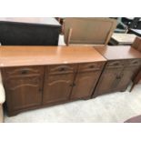 TWO OAK VENEERED SIDEBOARDS