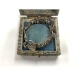 A BOXED LADIES SILVER GATE BRACELET