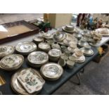 A LARGE ENGLISH CERAMIC DINNER SERVICE, ROYAL ALBERT OLD COUNTRY ROSES TEAPOT ETC (QTY)