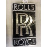 A CAST METAL 'ROLLS ROYCE' SIGN