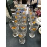 A GROUP OF SIXTEEN 'HARD ROCK CAFE' GLASSES