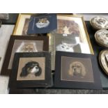 A GROUP OF SIGNED ANIMAL PICTURES, FRAMED PICTURE ETC