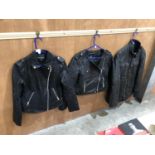 THREE MODERN LEATHER DESIGNER JACKETS