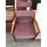 TWO MAHOGANY DINING CHAIRS