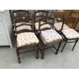 SIX MAHOGANY DINING CHAIRS