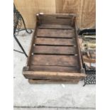 TWO VINTAGE WOODEN POTATO BOXES