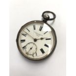 A CHESTER HALLMARKED SILVER 'THOMAS WHEELER, PRESTON' OPEN FACED POCKET WATCH, GROSS WEIGHT 134.9G