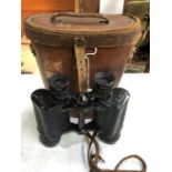 A VINTAGE CASED PAIR OF 'AITCHISON, LONDON' NO.19042 BINOCULARS