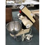 A RETRO 'KENWOOD' FOOD PROCESSOR WITH 'K' WHISK ETC