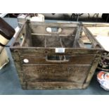 A VINTAGE STYLE WOODEN BEER / BOTTLE CRATE