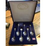 A CASED SET OF SIX SWAROVSKI EPNS 1981 ROYAL WEDDING TEASPOONS