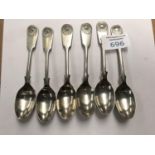 A SET OF SIX TEASPOONS, STAMPED 'PEARL SILVER'