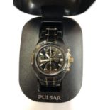 A GENTS BOXED 'PULSAR' CHRONOGRAPH WATCH