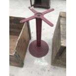 A CAST IRON PEDESTAL TABLE BASE