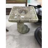 A STONE BIRD BATH 45CM HIGH