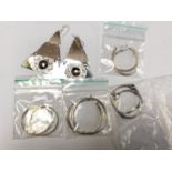 FIVE PAIRS OF VARIOUS LADIES SILVER EARRINGS