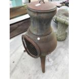 A CAST IRON CHIMNEA 68CM HIGH