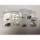 TEN ASSORTED SILVER LADIES EARRINGS