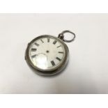 A HALLMARKED SILVER OPEN FACED POCKET WATCH, SPARES OR REPAIRS