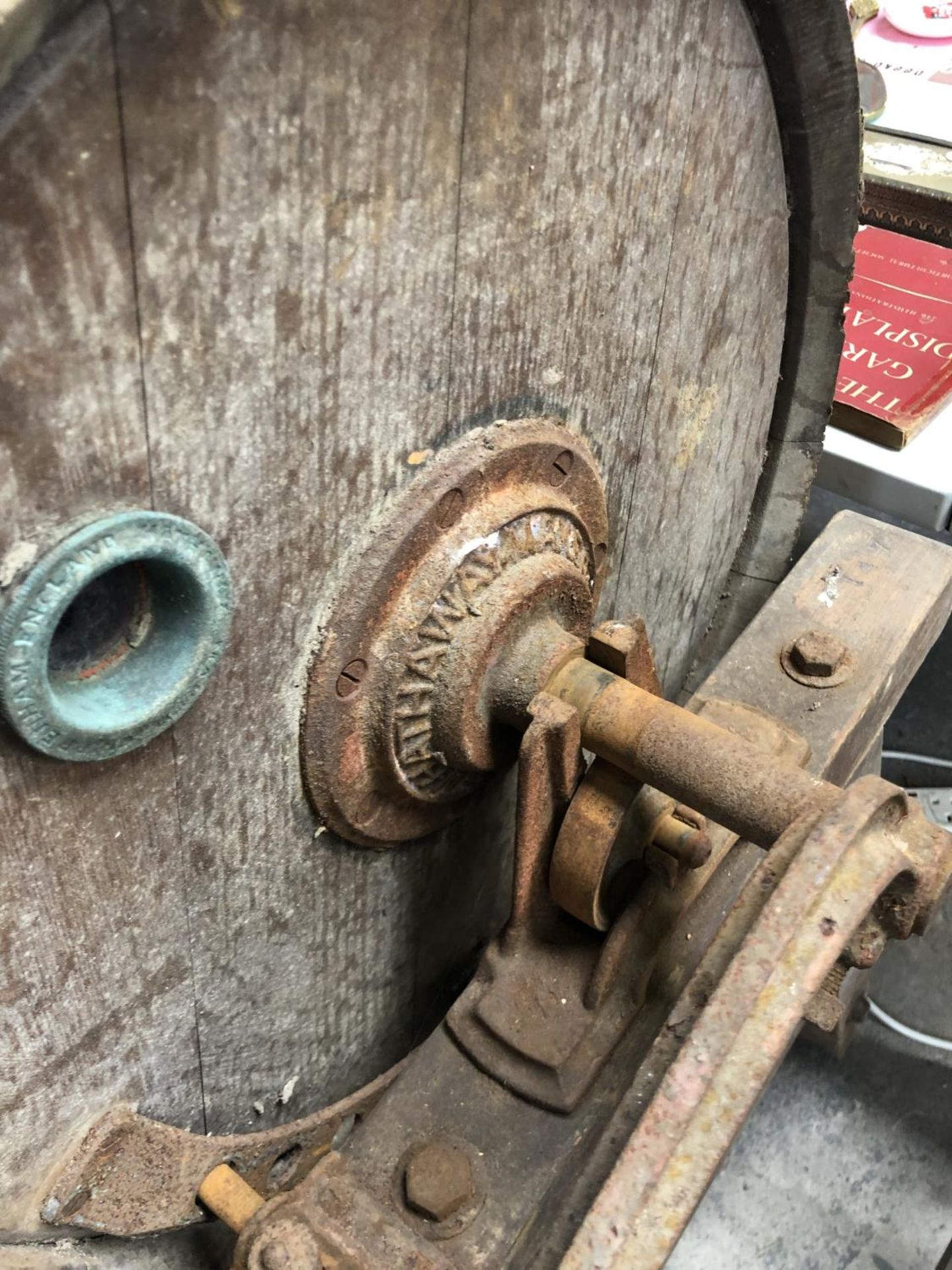 A VINTAGE OAK 'G.HATHAWAY' BUTTER CHURN - Image 4 of 4