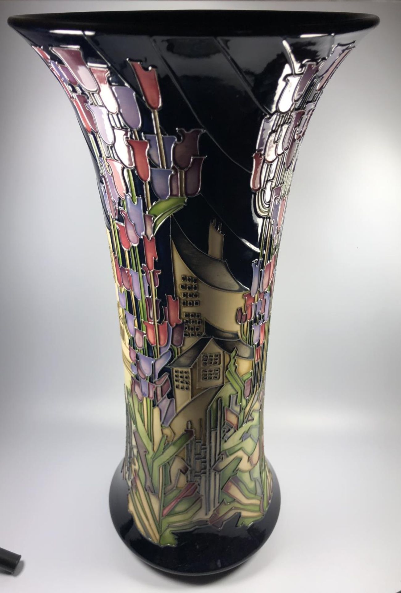A PRESTIGE MOORCROFT POTTERY 'TOWN OF FLOWERS' VASE, HEIGHT 47CM, R.R.P £3500