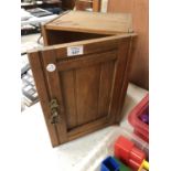 A MAHOGANY SINGLE DOOR CABINET FROM A DRESSING TABLE