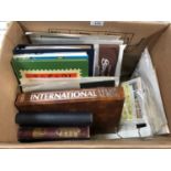 A BOX OF ASSORTED STAMPS, ALBUMS ETC (QTY)