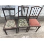 THREE MAHOGANY BEDROOM CHAIRS