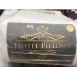 A LOT OF NEW PILLOWS - THREE PACKS (TWO PILLOWS IN EACH) OF 'HOTEL PILLOWS' HOLLOW FIBRE MACHINE