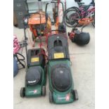 TWO QUALCAST MOWERS, A QUADTRAK 30 IN WORKING ORDER AND A TURBOTRAK 35 FOR SPARES OR REPAIRS