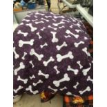 FIVE NEW X LARGE DOG BEDS WITH VARIOUS DESIGNS 145CM X 95CM