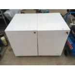 TWO THREE DRAWER METAL CABINETS